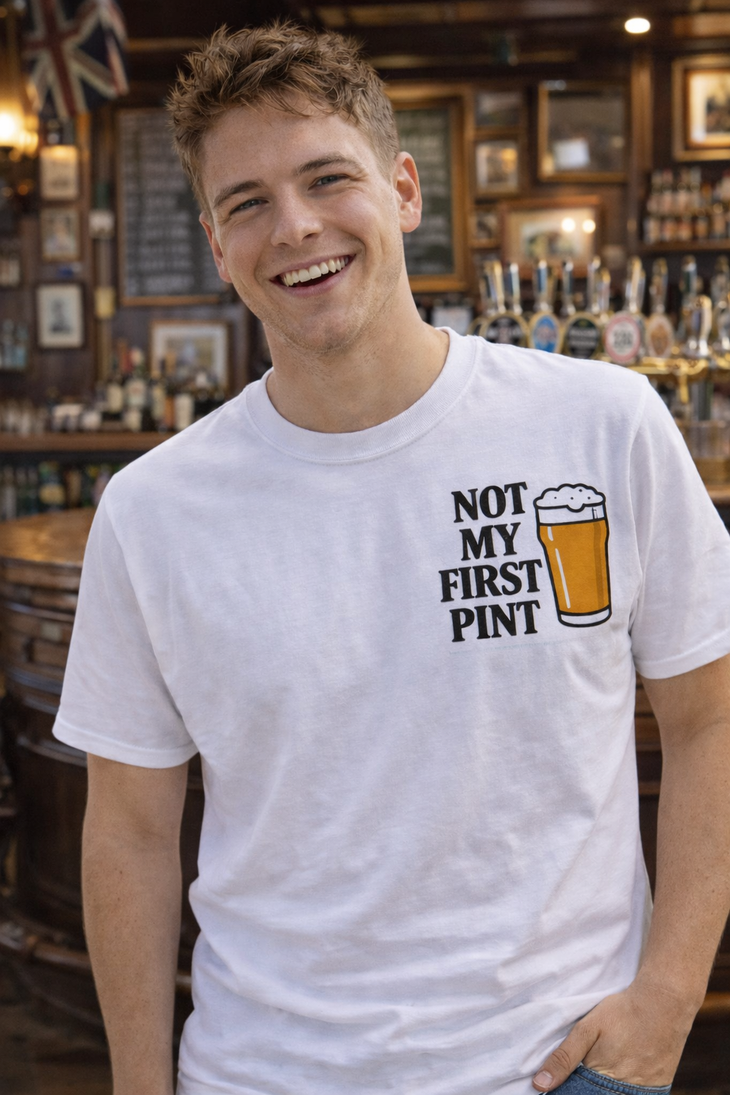 Not My First Pint pub Tee